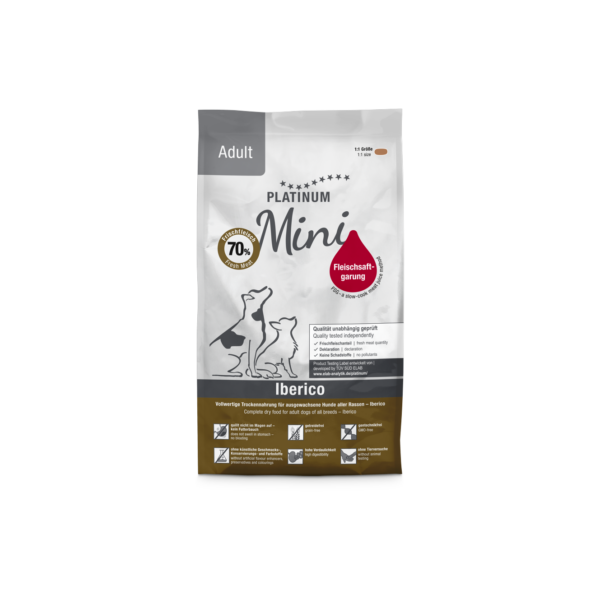 Platinum Mini Adult Iberico sausā suņu barība ar Ibērijas cūkgaļu, 900 g iepakojums